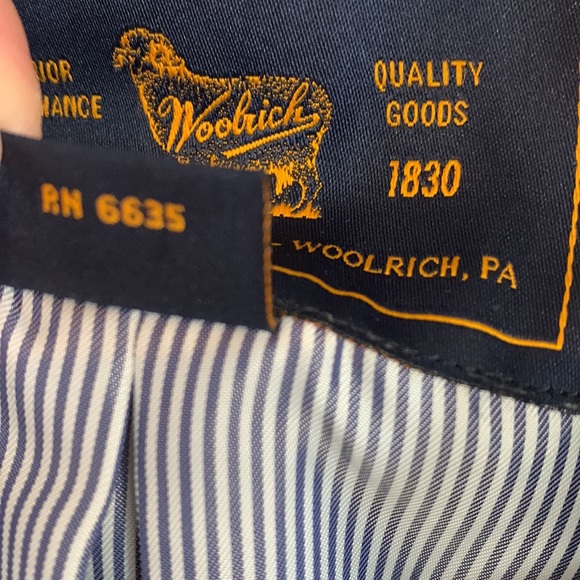 Woolrich Navy Short Trench Raincoat - Picture 9 of 14